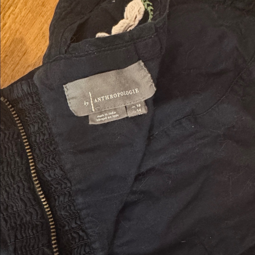 Anthropologie Embroidered Crop Top size 14 - Picture 8 of 9